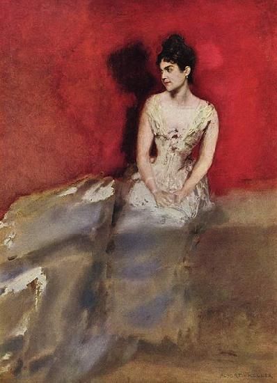 Arthur Ignatius Keller Portrat der Frau des Kenstlers oil painting picture